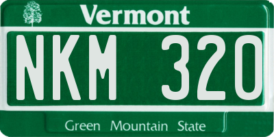 VT license plate NKM320
