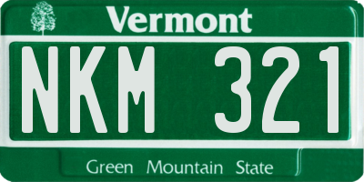 VT license plate NKM321