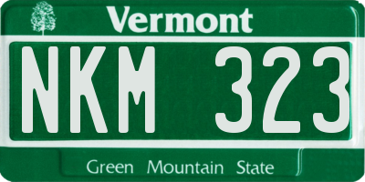 VT license plate NKM323