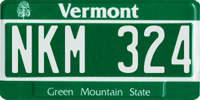 VT license plate NKM324