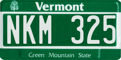 VT license plate NKM325