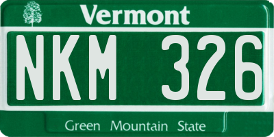 VT license plate NKM326