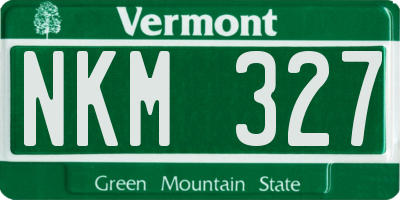 VT license plate NKM327