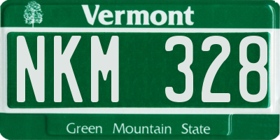 VT license plate NKM328