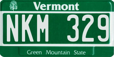 VT license plate NKM329
