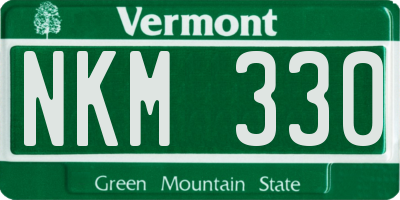 VT license plate NKM330