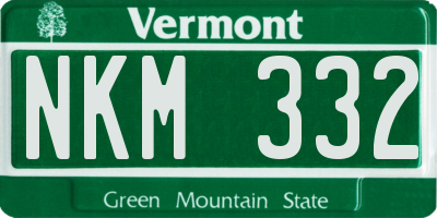 VT license plate NKM332