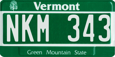 VT license plate NKM343