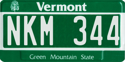 VT license plate NKM344