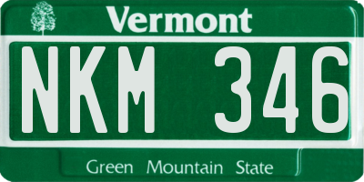 VT license plate NKM346
