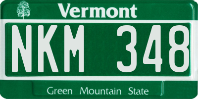 VT license plate NKM348