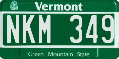 VT license plate NKM349
