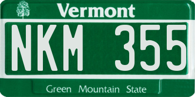 VT license plate NKM355