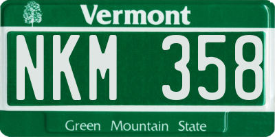 VT license plate NKM358