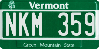 VT license plate NKM359