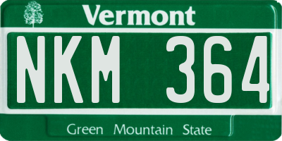 VT license plate NKM364