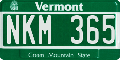 VT license plate NKM365