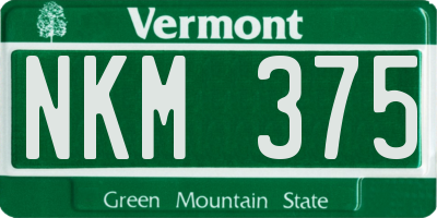 VT license plate NKM375