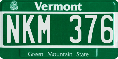 VT license plate NKM376