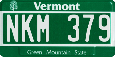 VT license plate NKM379