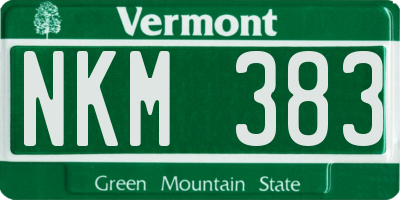 VT license plate NKM383