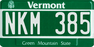 VT license plate NKM385