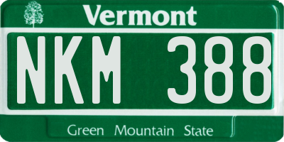 VT license plate NKM388