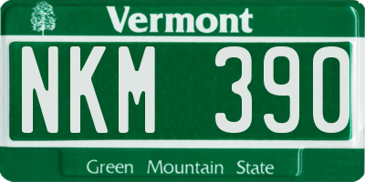 VT license plate NKM390
