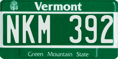 VT license plate NKM392