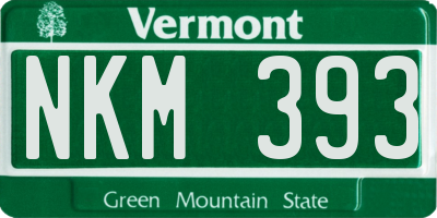 VT license plate NKM393