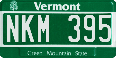 VT license plate NKM395