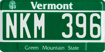 VT license plate NKM396