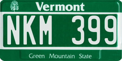 VT license plate NKM399