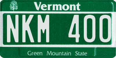 VT license plate NKM400