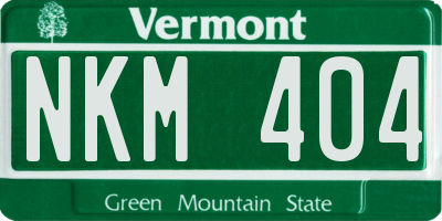 VT license plate NKM404