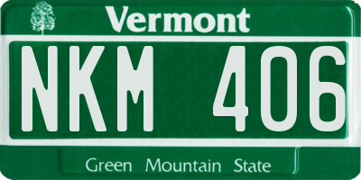 VT license plate NKM406