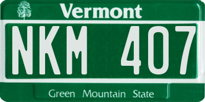VT license plate NKM407