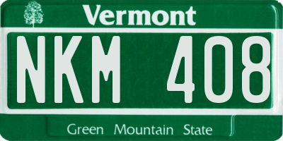 VT license plate NKM408