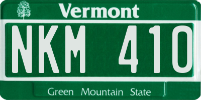 VT license plate NKM410