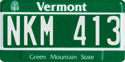 VT license plate NKM413