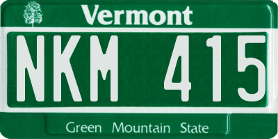 VT license plate NKM415