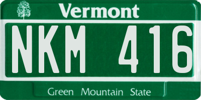 VT license plate NKM416