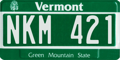 VT license plate NKM421