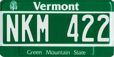 VT license plate NKM422