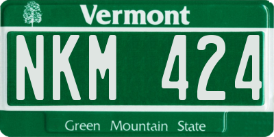VT license plate NKM424