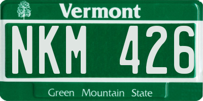 VT license plate NKM426