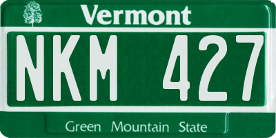 VT license plate NKM427