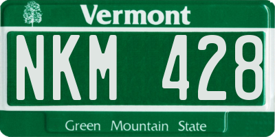 VT license plate NKM428