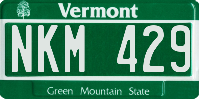 VT license plate NKM429