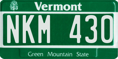 VT license plate NKM430